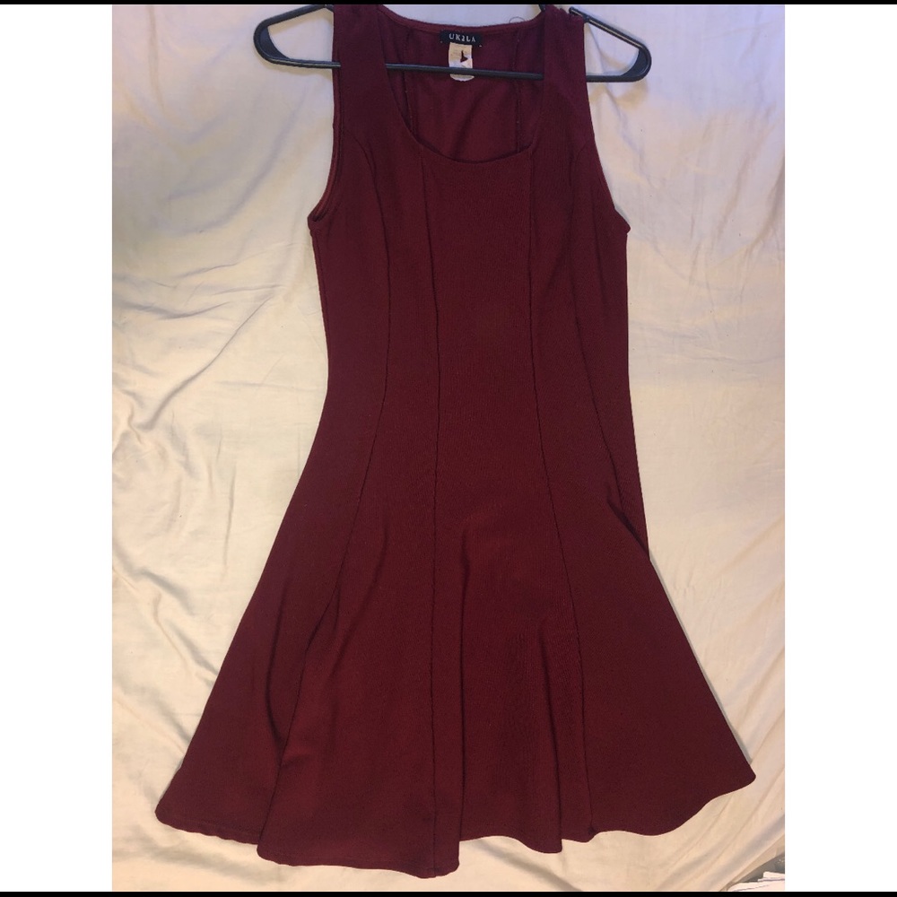 Maroon mini dress